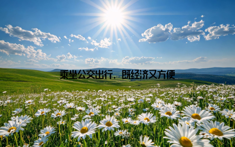 乘坐公交出行, 既经济又方便