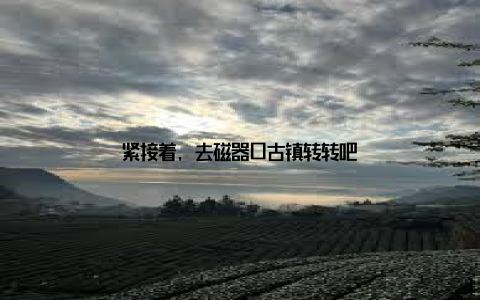 紧接着, 去磁器口古镇转转吧