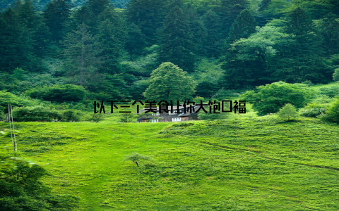 以下三个美食让你大饱口福