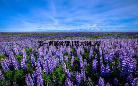 每一道美食都让我大饱口福