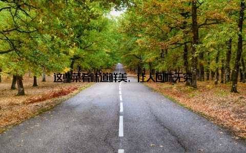 这些菜肴味道鲜美, 让人回味无穷