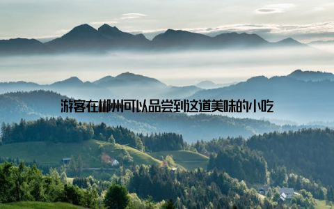 游客在郴州可以品尝到这道美味的小吃