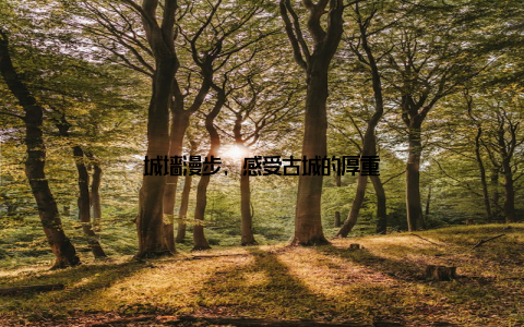 城墙漫步, 感受古城的厚重